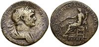 sestercja 114–117, Rzym, Aw: Popiersie cesarza w