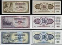 Jugosławia, zestaw 6 banknotów, 1968–1986