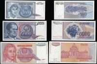 Jugosławia, zestaw 3 banknotów