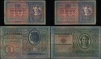 Austria, zestaw: 100 koron 1912 i 10 koron 1904