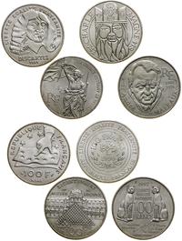 zestaw 4 x 100 franków 1990, 1991, 1993, 1997, s
