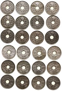 Francja, zestaw 21 x 25 centymów, 1917, 1918, 1919, 1920, 1921, 1922, 1923