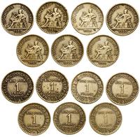 Francja, lot 17 x 1 frank, 1920, 1921, 1922, 1923, 1924, 1926, 1927