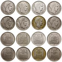 zestaw 15 monet, 10 franków (duża głowa): 1946, 