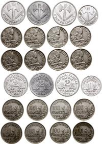 Francja, zestaw 12 monet
