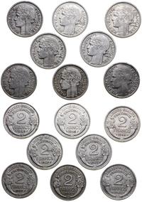 Francja, zestaw 15 x 2 franki, 1941, 1944, 1945, 1945 C (Castelsarrasin