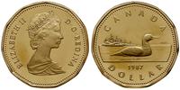 1 dolar 1987, Ottawa, nikiel platerowany brązem,