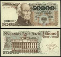 50.000 złotych 1.12.1989, seria AC, numeracja 85