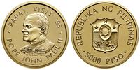 5.000 peso 1995, Jan Paweł II, złoto próby 925, 