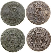 Polska, zestaw: 2 x 1 grosz, 1776 i 1779