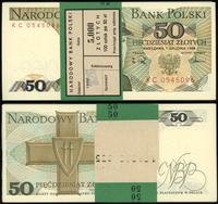 Polska, zestaw: 100 x 50 złotych, 1.12.1988