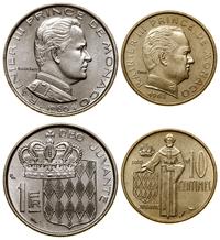 lot 2 monet, Paryż, 10 centymów 1962, 1 frank 19