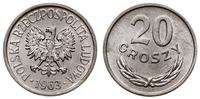 20 groszy 1963, Warszawa, aluminium, mała skaza 