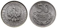 50 groszy 1972, Warszawa, aluminium, piękne, smu