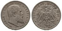 3 marki 1914 / F, Stuttgart, moneta czyszczona, 