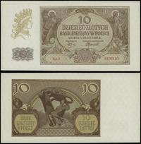 10 złotych 1.03.1940, seria J, numeracja 6100129