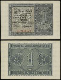 1 złoty 1.03.1940, seria B, numeracja 7616100, d