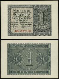 1 złoty 1.08.1941, seria BD, numeracja 5727193, 