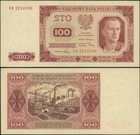 100 złotych 1.07.1948, seria CA, numeracja 21149
