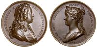 Polska, medal z okazji zaślubin króla Ludwika XV z Marią, córką Stanisława Leszczyńskiego, (kopia XIX w)