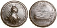 Rosja, medal na pamiątkę otwarcia stoczni marynarki w Kronsztadzie (kopia galwaniczna), 1752 (oryginał)