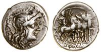 denar 130 pne, Rzym, Aw: Głowa Romy w prawo, za 