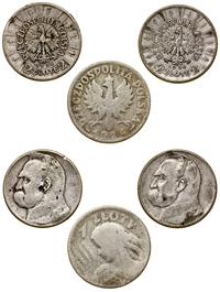 Polska, zestaw: 2 x 2 złote 1934 i 1 złoty 1924