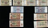 zestaw 9 rosyjskich banknotów 1991, w zestawie: 