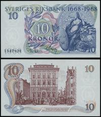 10 koron 1968, numeracja 1387922, piękne, Pick 5