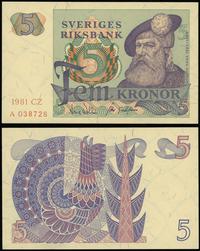 Szwecja, 5 koron, 1981