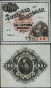 100 koron 1958, seria L, numeracja 112917, złama