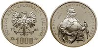 1.000 złotych 1986, Warszawa, Władysław I Łokiet