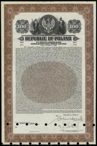 Rzeczpospolita Polska (1918–1939), 3 % obligacja na 100 dolarów w złocie z roku 1937 płatna do 1.10.1956 r.