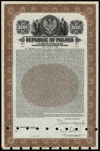 Rzeczpospolita Polska (1918–1939), 3 % obligacja na 100 dolarów w złocie z roku 1937 płatna do 1.10.1956 r.
