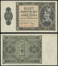 1 złoty 1.10.1938, seria IK, numeracja 8161096, 