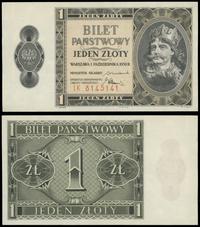 1 złoty 1.10.1938, seria IK, numeracja 8145141, 