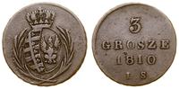 3 grosze 1810 IS, Warszawa, napis GROSZE szeroko