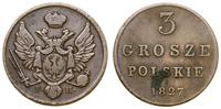 Polska, 3 grosze polskie, 1827 FH