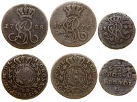 zestaw 3 monet, 2 x grosz (1775, 1788) oraz półg