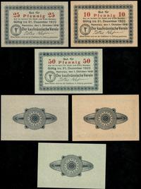 zestaw 3 bonów 1.10.1918, nominały: 10 fenigów, 