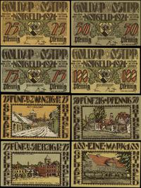 Prusy Wschodnie, zestaw: 25, 50, 75 fenigów i 1 marka, ważne do 31.12.1921