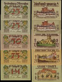 Prusy Wschodnie, zestaw 5 banknotów, listopad 1921