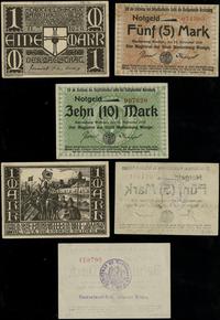 zestaw 3 banknotów 1918–1920, w zestawie: 5, 10 