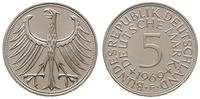 5 marek 1969/F, Stuttgart, srebro "625" 11.20 g,