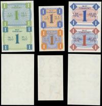 zestaw biletów towarowych na cukier 1976-1977, r