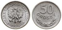 50 groszy 1968, Warszawa, aluminium, rzadki rocz