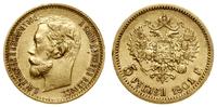 5 rubli 1901 (ФЗ), Petersburg, złoto, 4.29 g, Fr