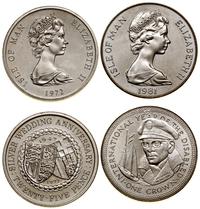 Wyspa Man, zestaw: 25 pensów 1972 Ottawa i 1 korona 1981 Tadworth