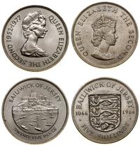 Wielka Brytania, zestaw: 5 szylingów 1966 i 25 pensów 1977
