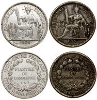 zestaw: 2 x 1 piastra 1903 i 1909 A, Paryż, sreb